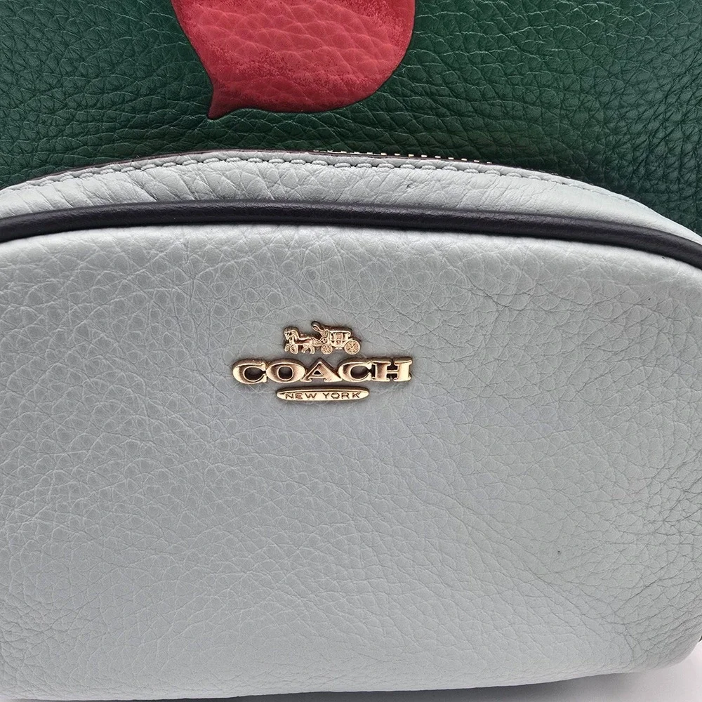 Coach Mini Backpack Green Leather Beet Design‎ Gold Hardware